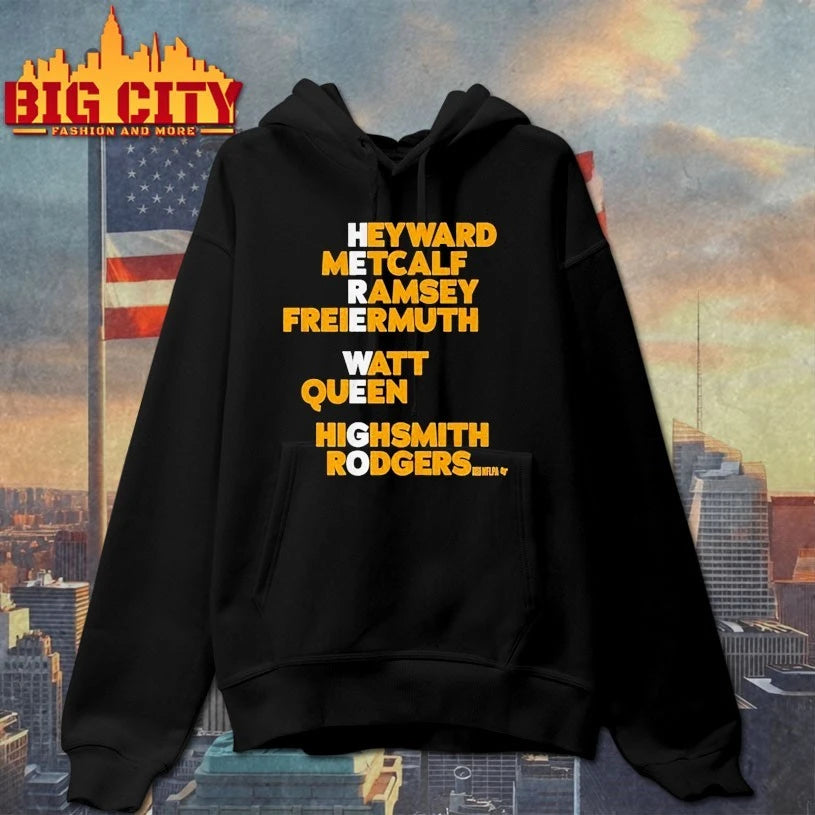 Pittsburgh Here We Go Names Shirts