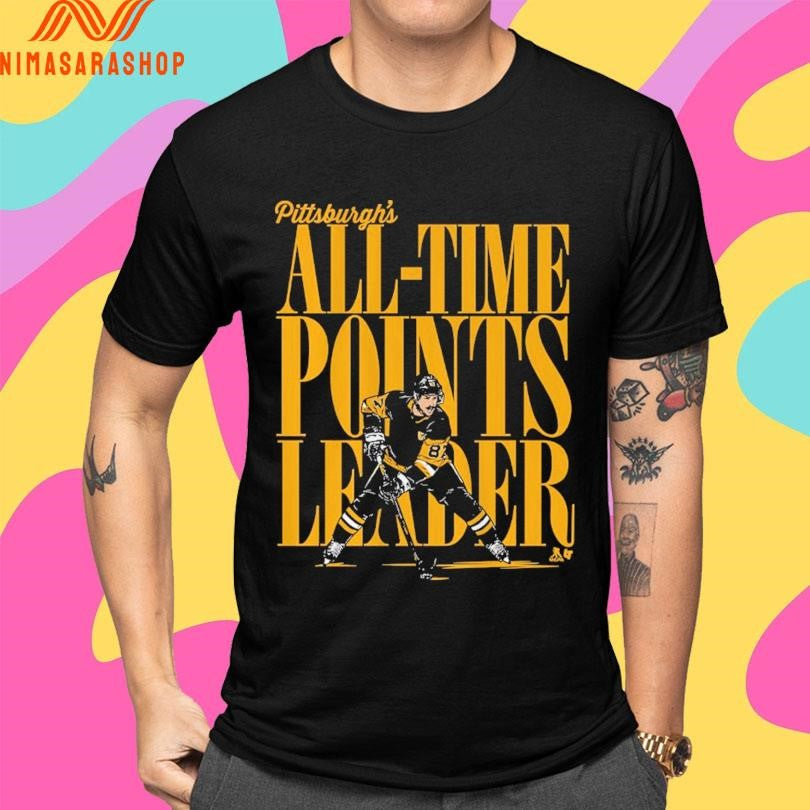 Pittsburgh Penguins Sidney Crosby Pittsburgh All-Time Points Leader Shirts