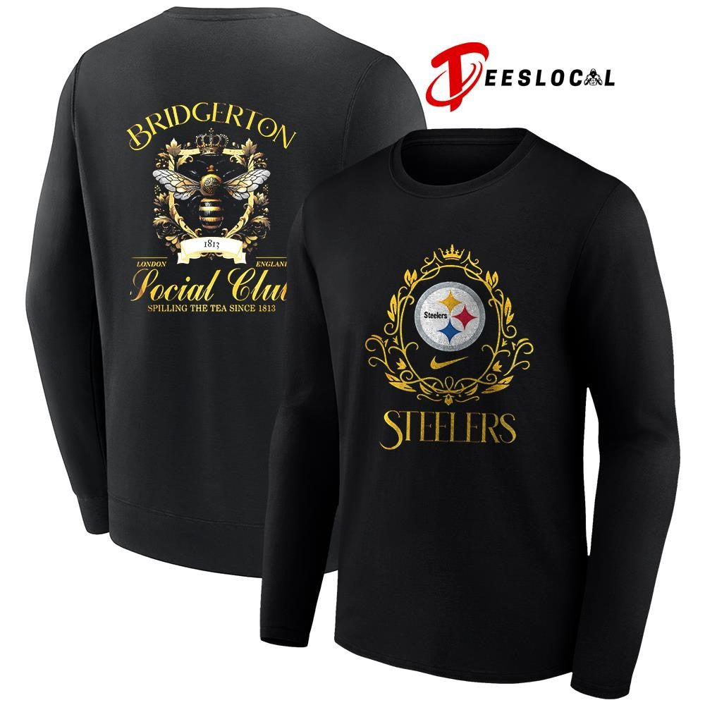 Pittsburgh Steelers x Bridgerton social club spilling the tea since 1813 graphic shirt
