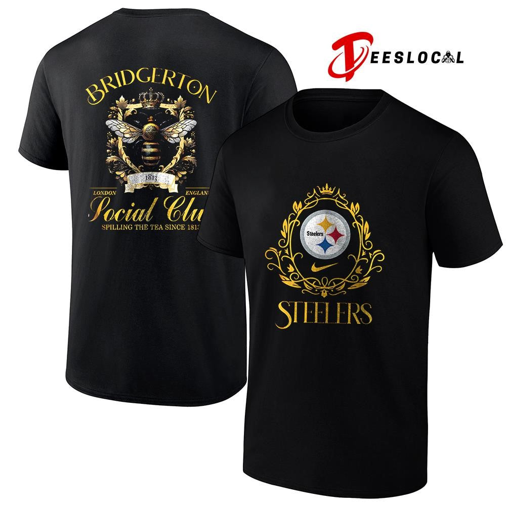 Pittsburgh Steelers x Bridgerton social club spilling the tea since 1813 graphic shirt
