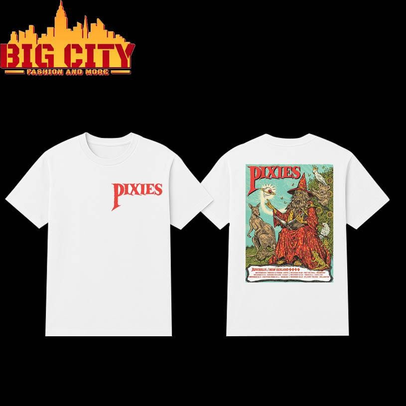 Pixies Australia And New Zealand 2025 Tour Event On November Schedule Poster Two Sided Shirt