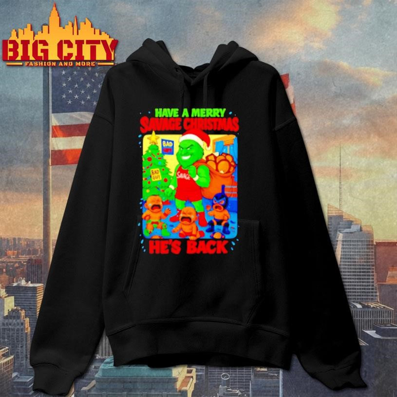 Pj Savage Have A Merry Savage Christmas Hes Back Wrestling Shirt