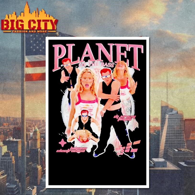 Planet Of The Bass Dj Crazy Times And Ms Biljana Electronica Shirt
