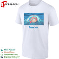 Ponyo peeking out of ocean wave bubble shirt