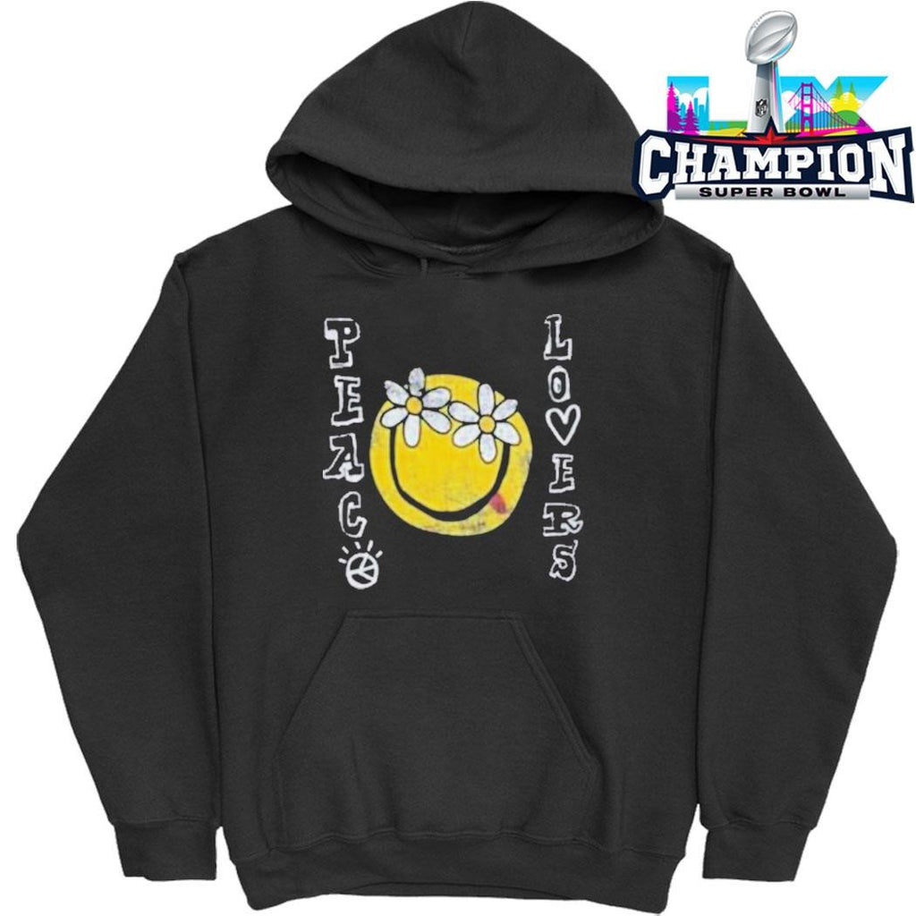 Popcorn 2nd Closet Peace Lovers Smiley Washed Shirt