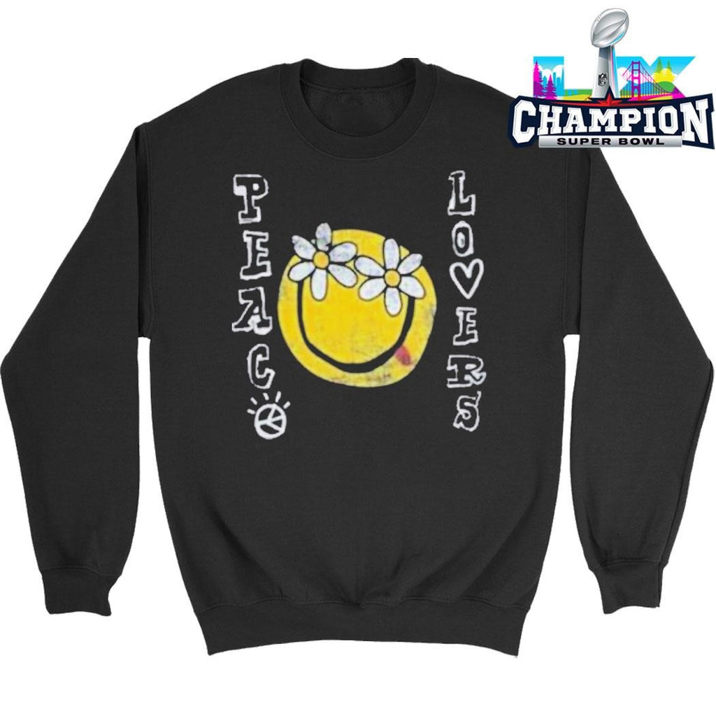 Popcorn 2nd Closet Peace Lovers Smiley Washed Shirt