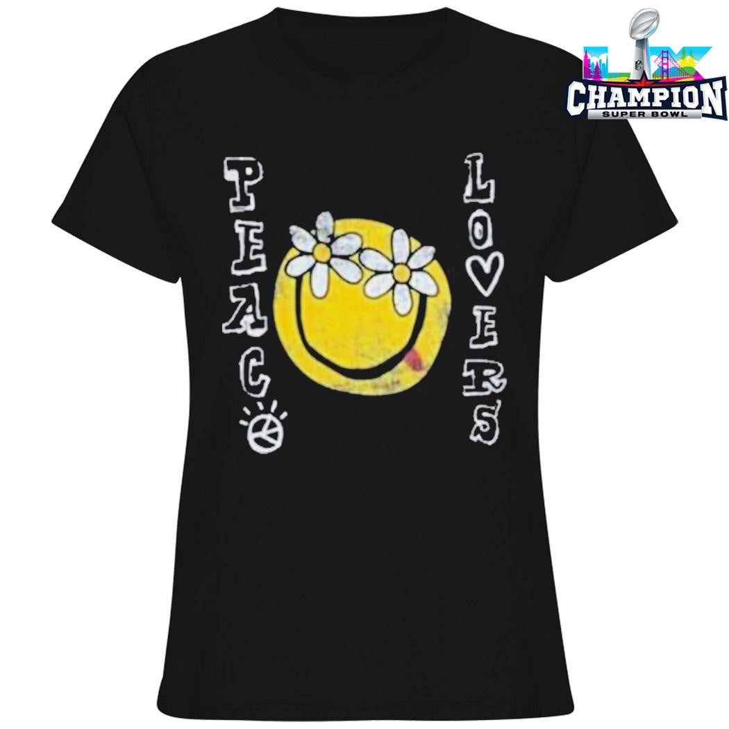 Popcorn 2nd Closet Peace Lovers Smiley Washed Shirt