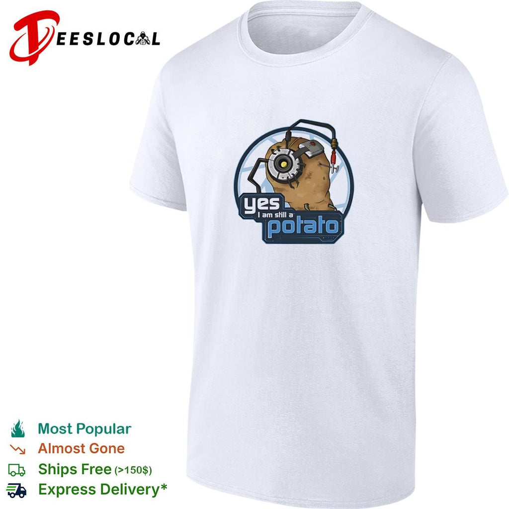 Portal GLaDOS video game cyborg spud yes I am still a potato shirt