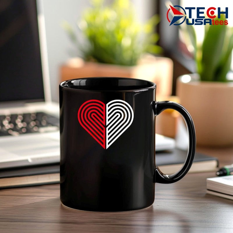 Portland Love Portland Trail Blazers Basketball heart shirt