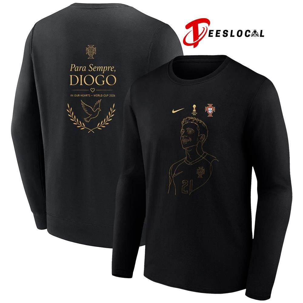 Portugal WC 2026 in memory of the Portuguese para sempre Diogo portrait shirt
