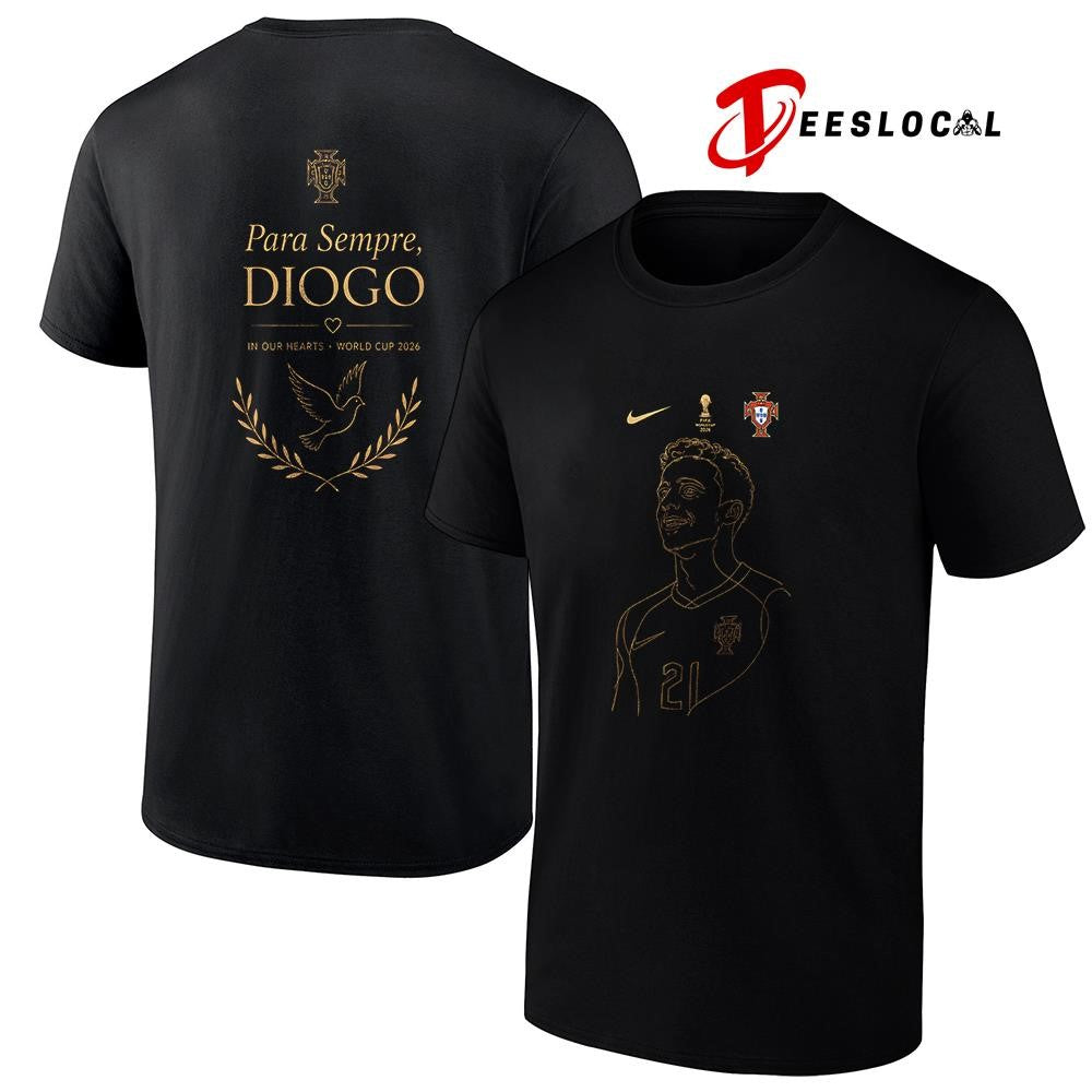 Portugal WC 2026 in memory of the Portuguese para sempre Diogo portrait shirt