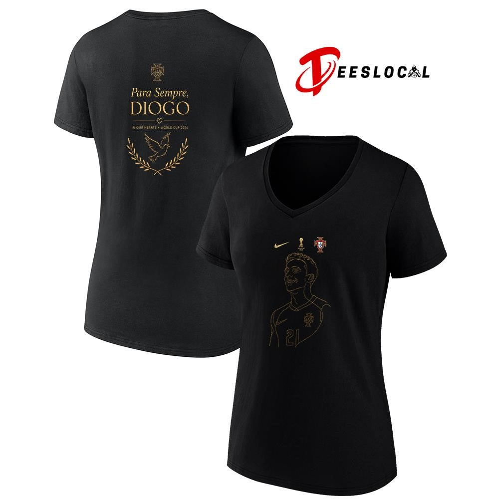 Portugal WC 2026 in memory of the Portuguese para sempre Diogo portrait shirt