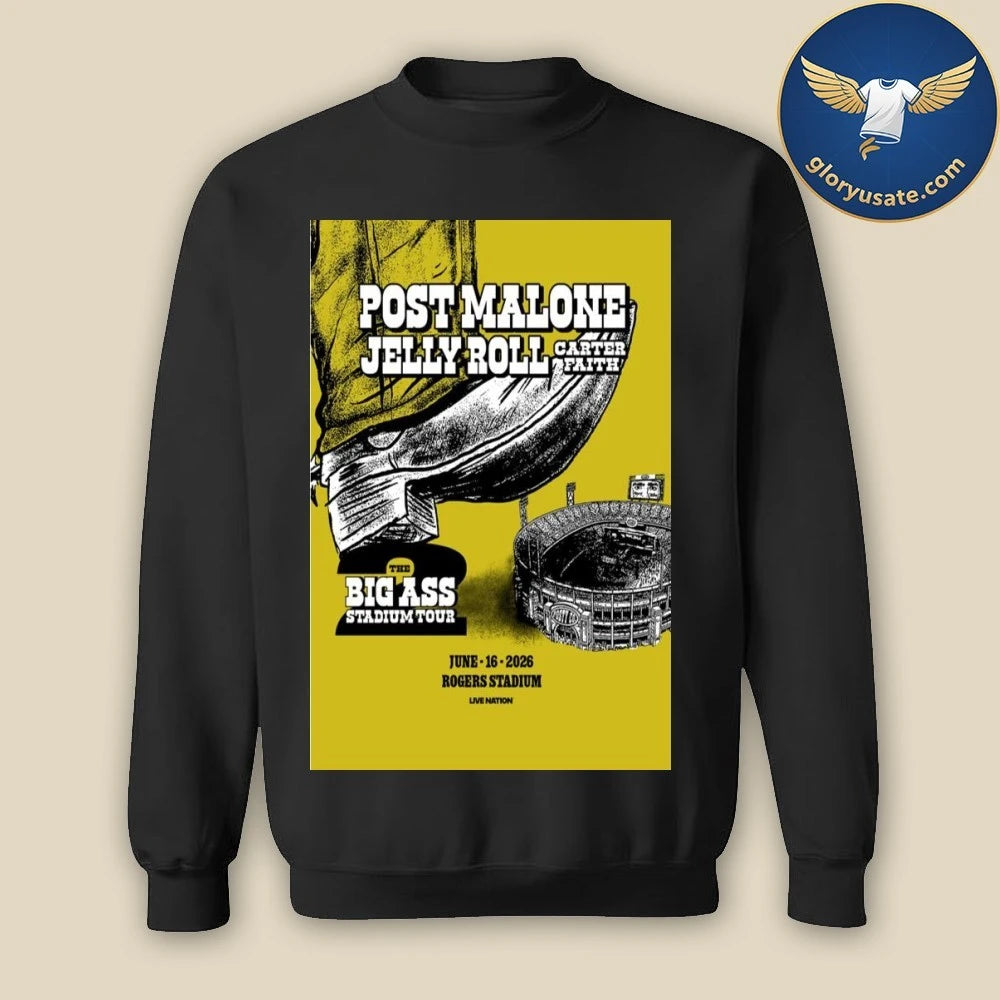 Post Malone Rogers Stadium June 16 2026 Tour Poster Shirt