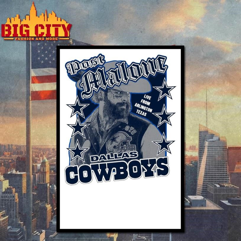 Post Malone White Dallas Cowboys Arlington Shirt
