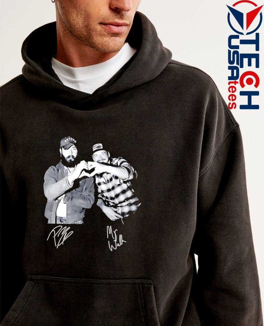 Post and Morgan I had some help heart hand shirt