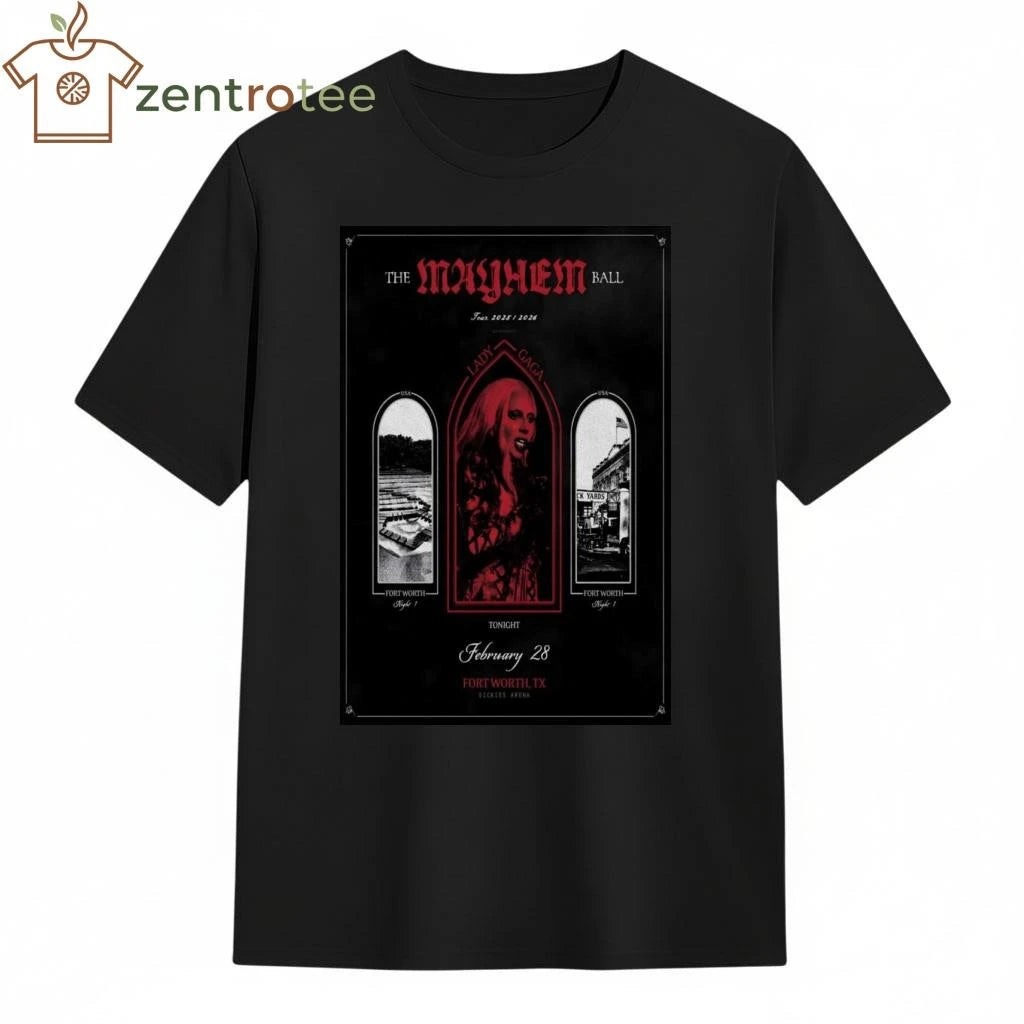 Poster Lady Gaga Fort Worth 28.2.2026 tee