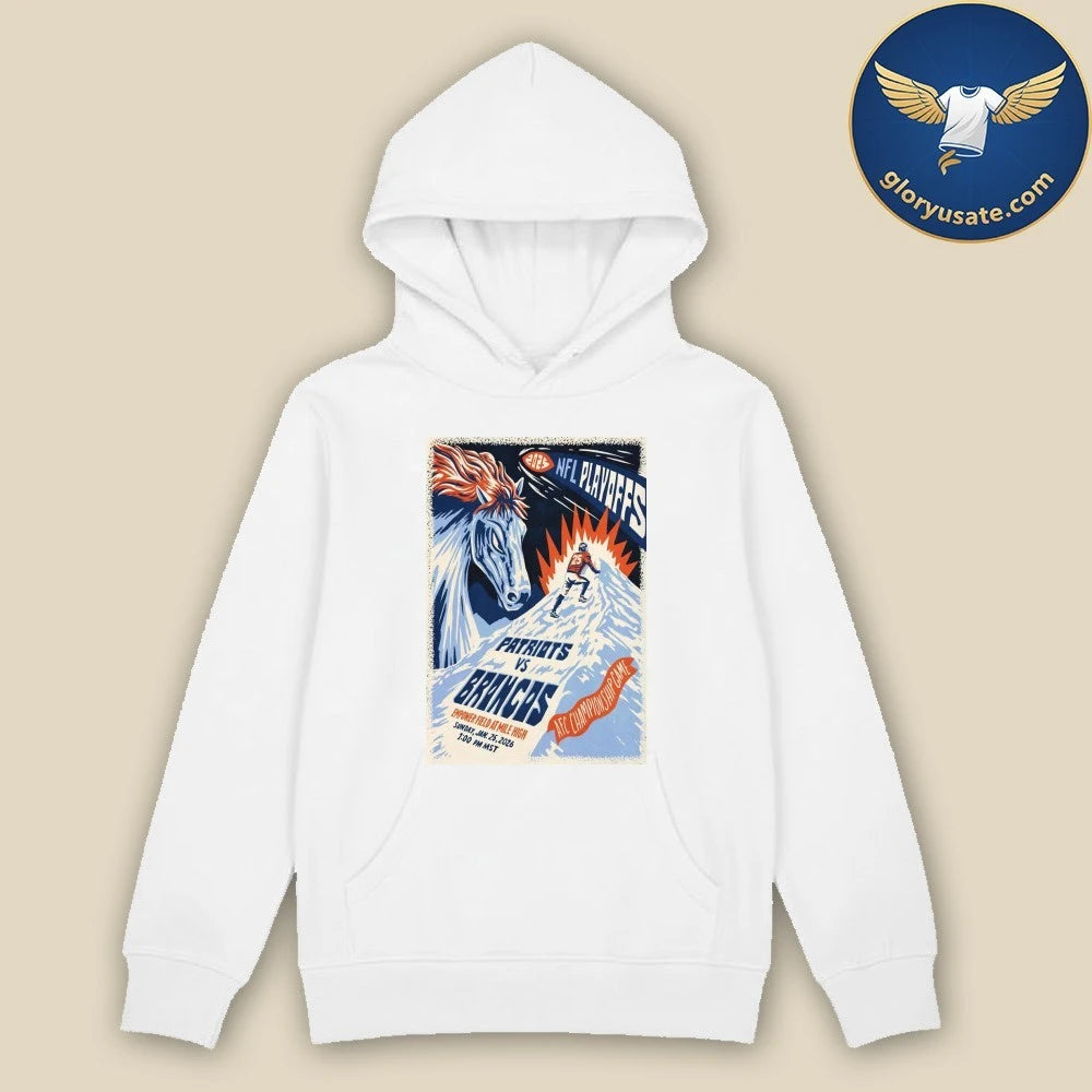 Poster Patriots Vs Broncos At Empower Field At Mile High In Denver, CO On Jan 25, 2026 Shirt