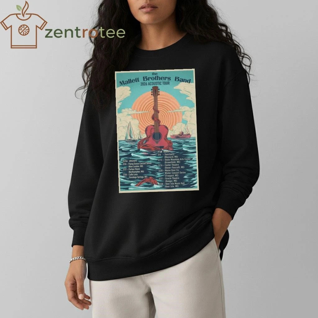 Poster The Mallett Brothers Band 2026 Acoustic Tour tee
