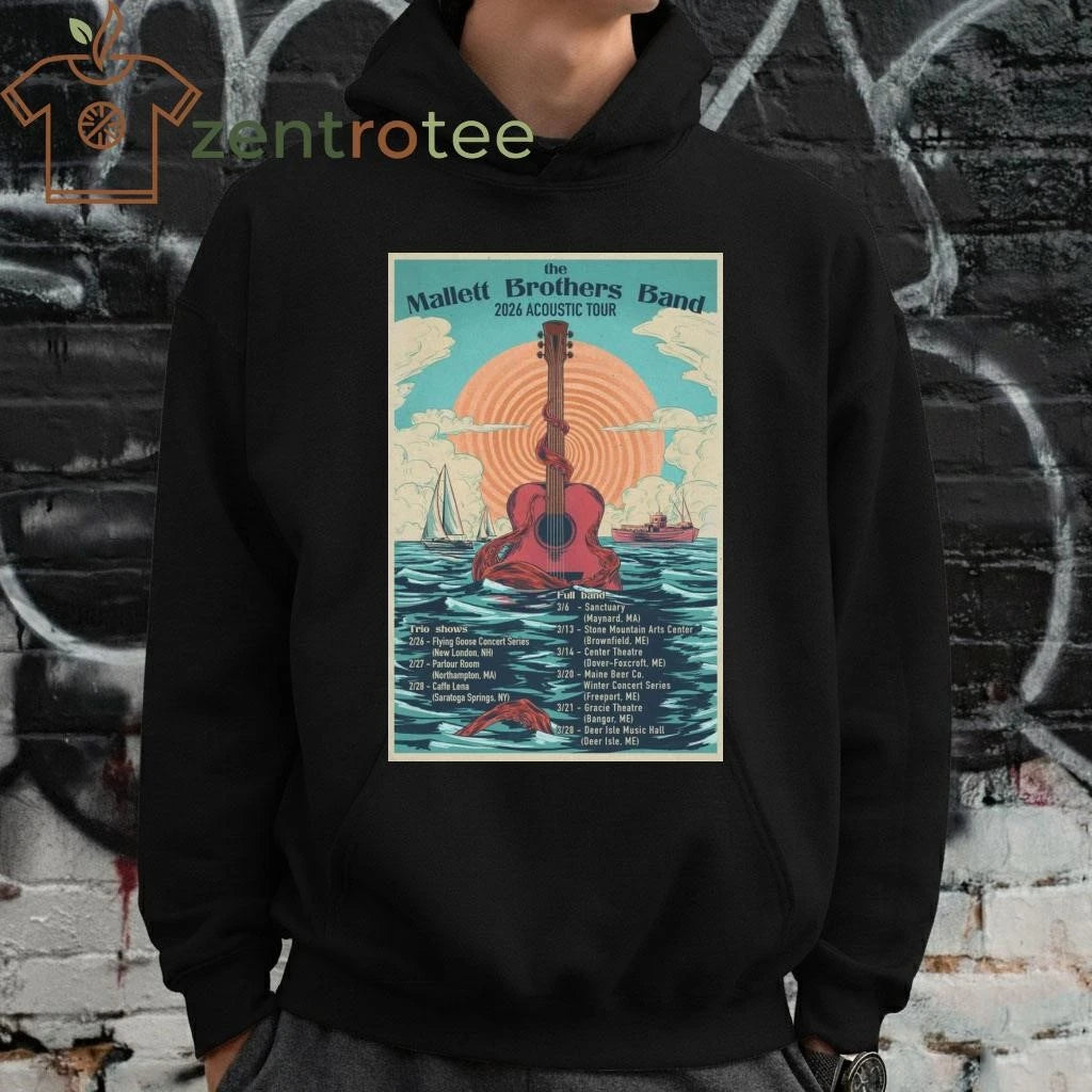 Poster The Mallett Brothers Band 2026 Acoustic Tour tee