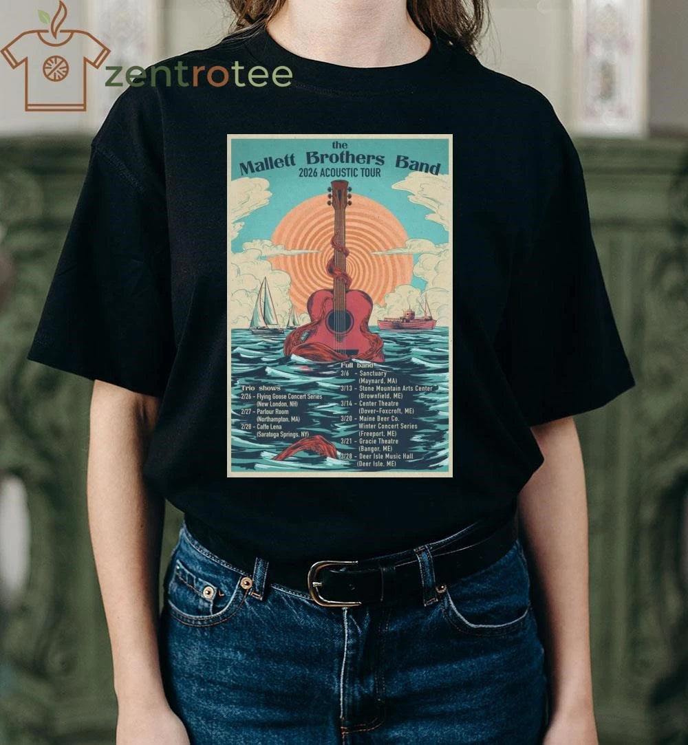 Poster The Mallett Brothers Band 2026 Acoustic Tour tee