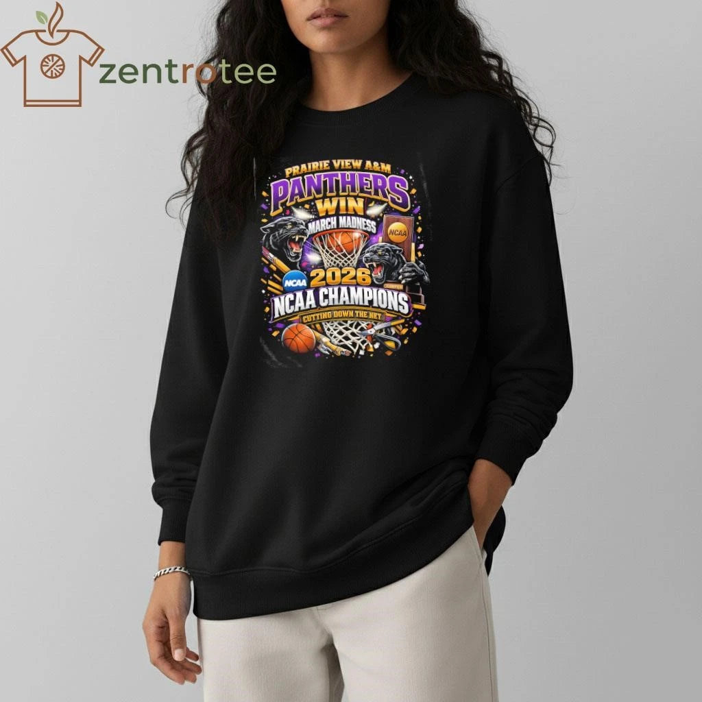 Prairie View A&amp;M Panthers 2026 NCAA March Madness Champions Victory T-Shirt