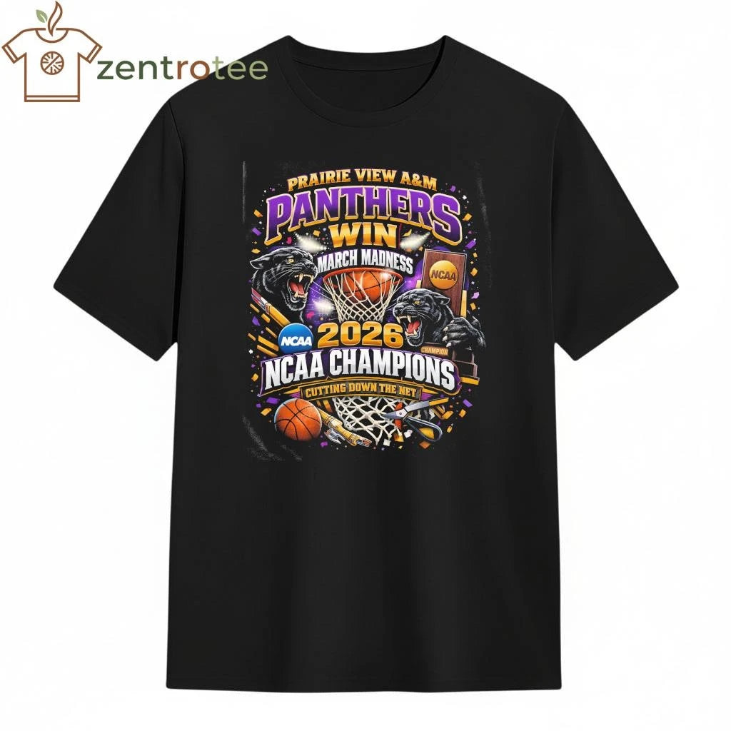 Prairie View A&amp;M Panthers 2026 NCAA March Madness Champions Victory T-Shirt