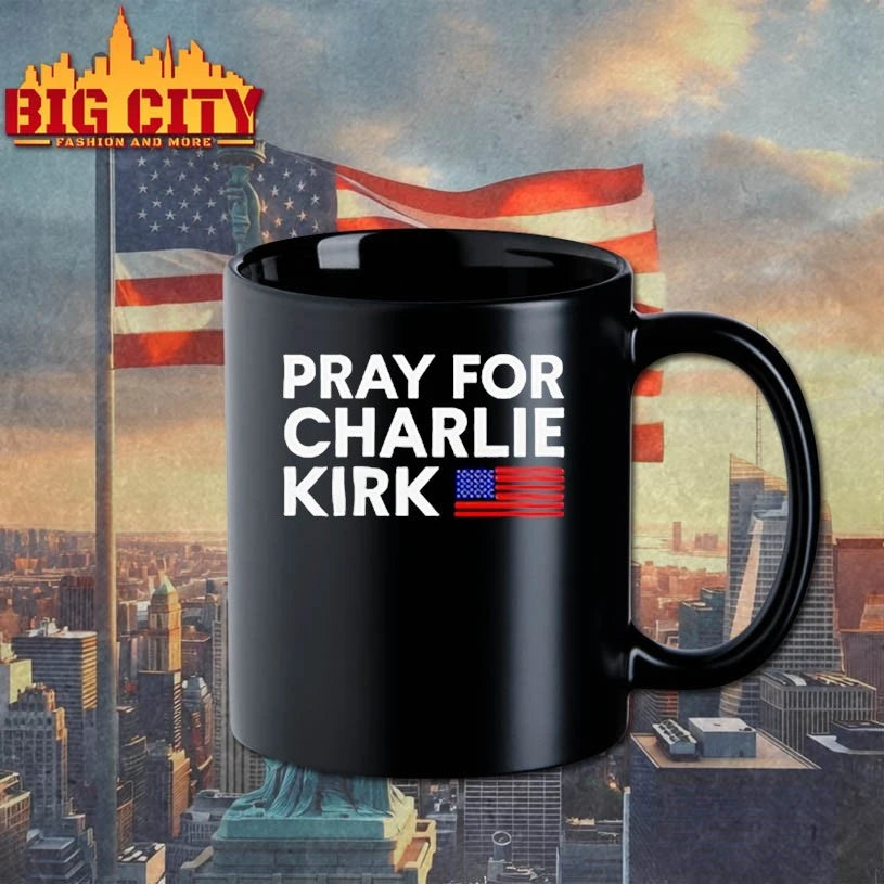 Pray for Charlie Kirk America Flag shirt