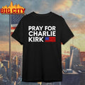 Pray for Charlie Kirk America Flag shirt