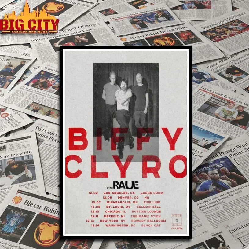 Premium Biffy Clyro Tour December 2025 Poster shirts