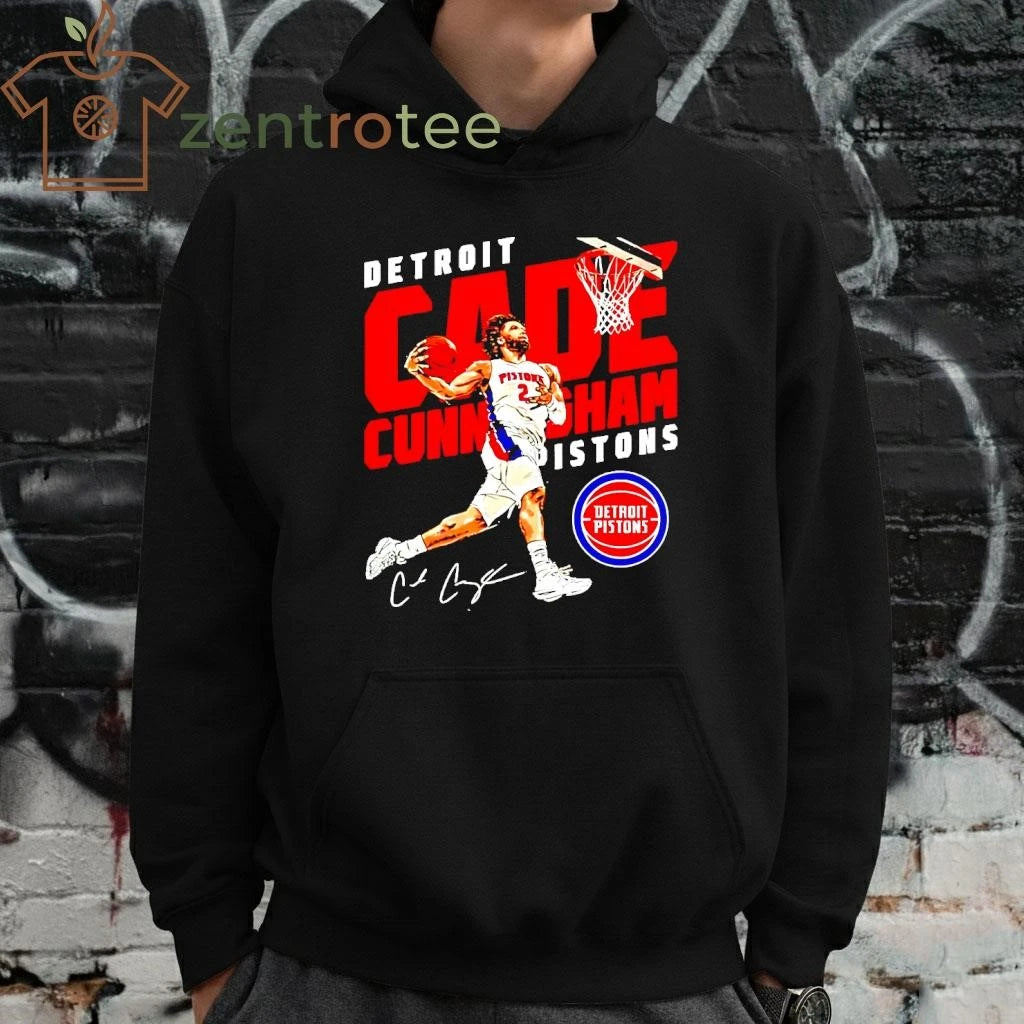 Premium Detroit Pistons Cade Cunningham Windmill dunk signature tee