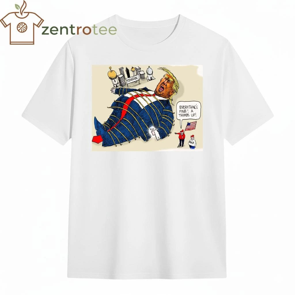 Premium Everything’s fine A thumbs up Trump Tehran tee