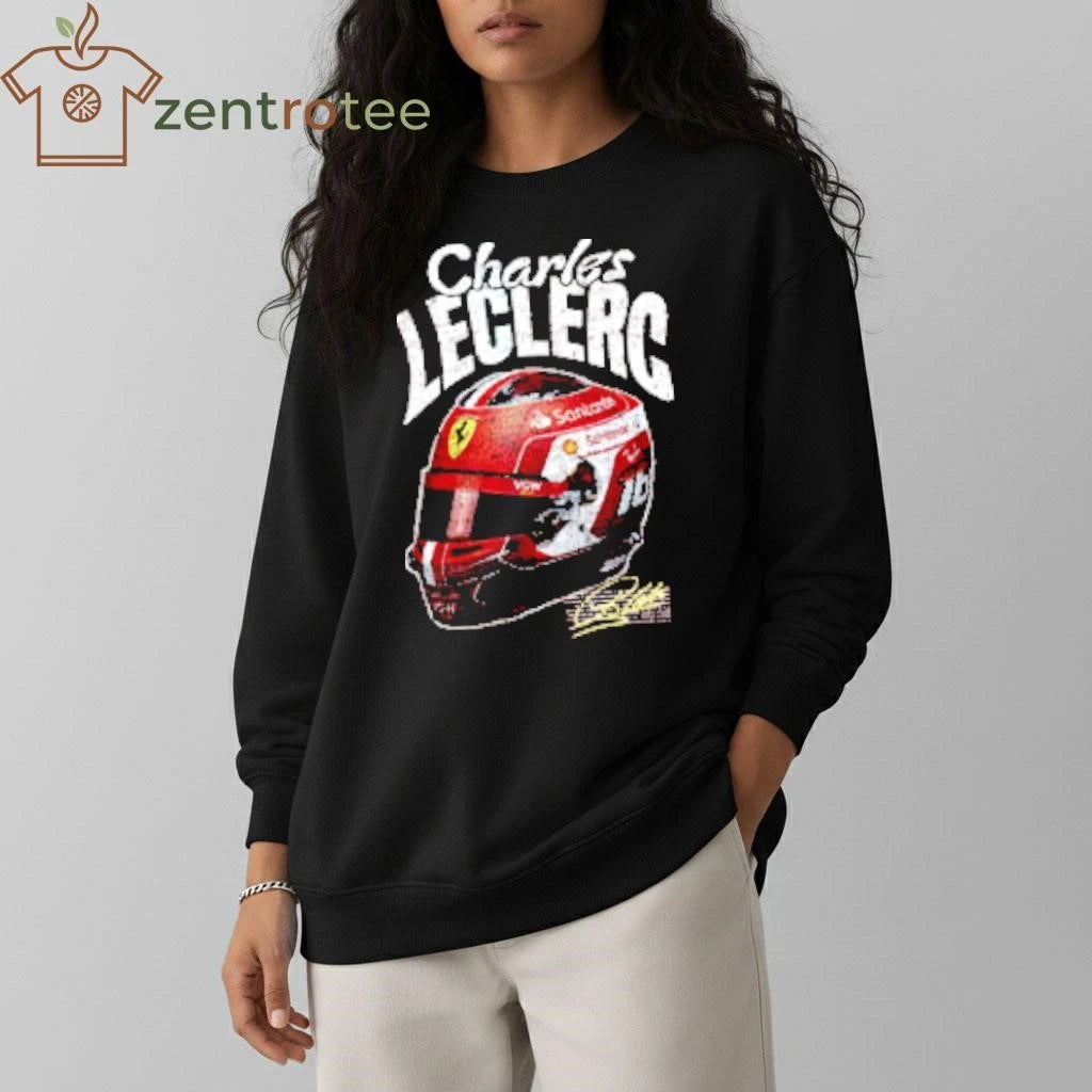 Premium charles leclerc helmet signature tee
