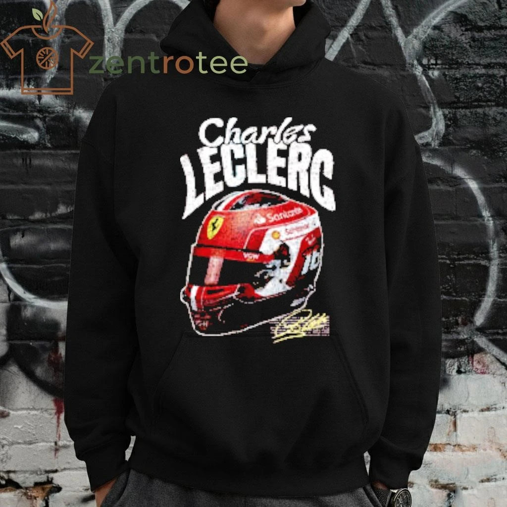 Premium charles leclerc helmet signature tee