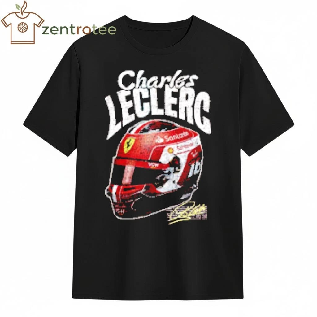 Premium charles leclerc helmet signature tee