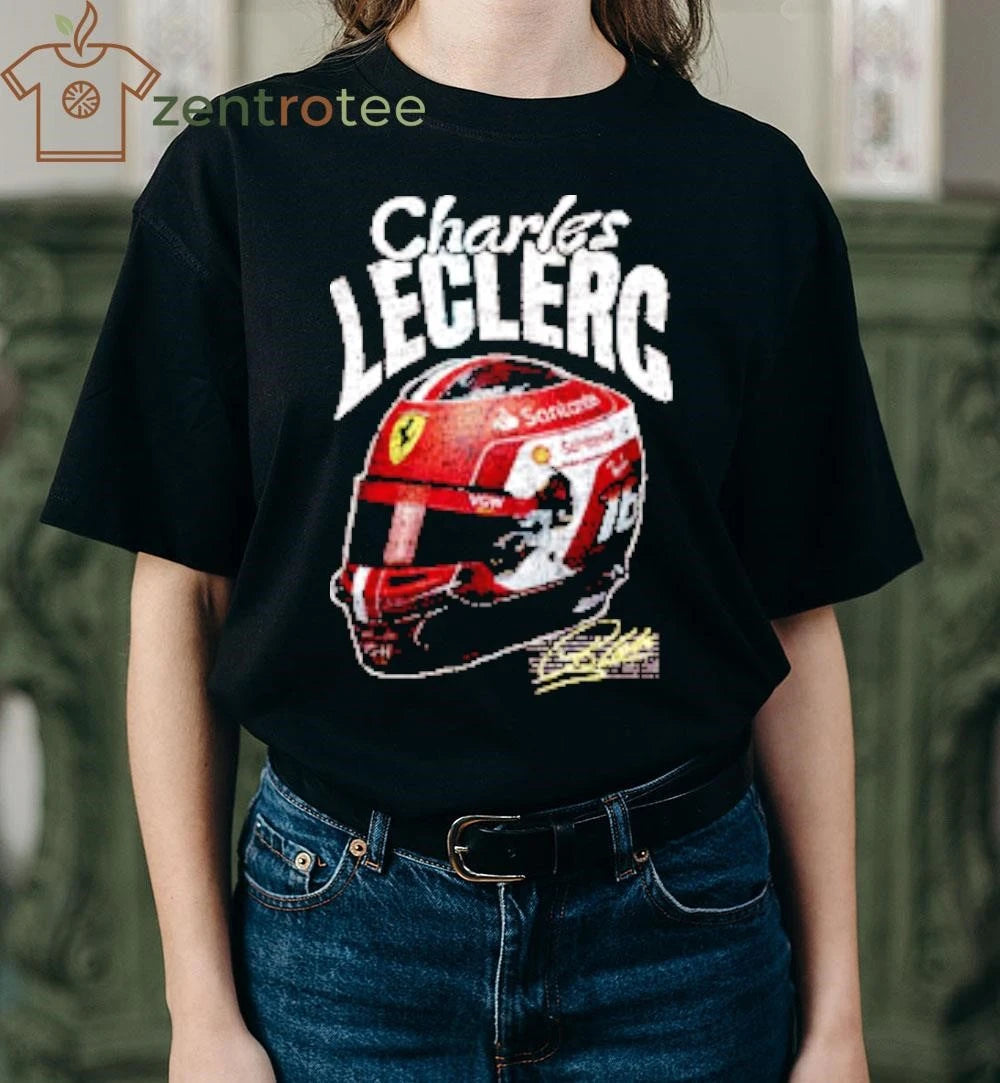 Premium charles leclerc helmet signature tee