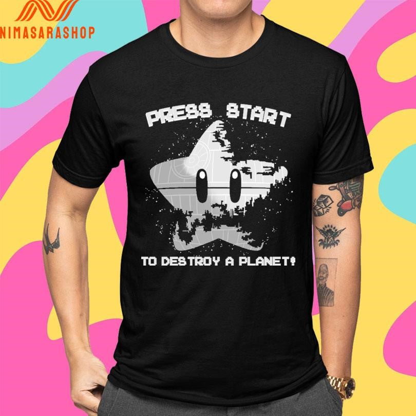Press Start To Destroy A Planet Shirts