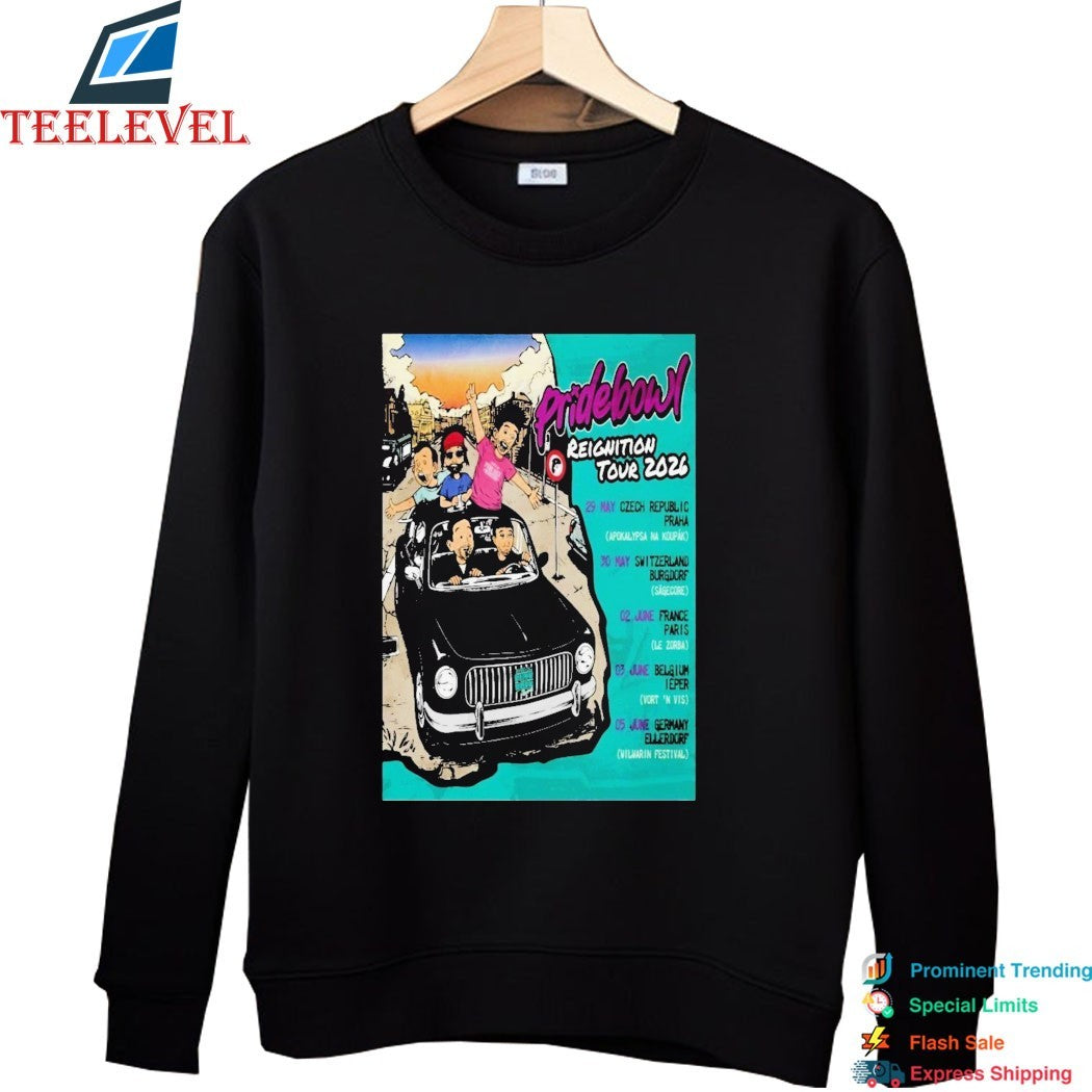 Pridebowl EU Reightion Tour 2026 T-shirts
