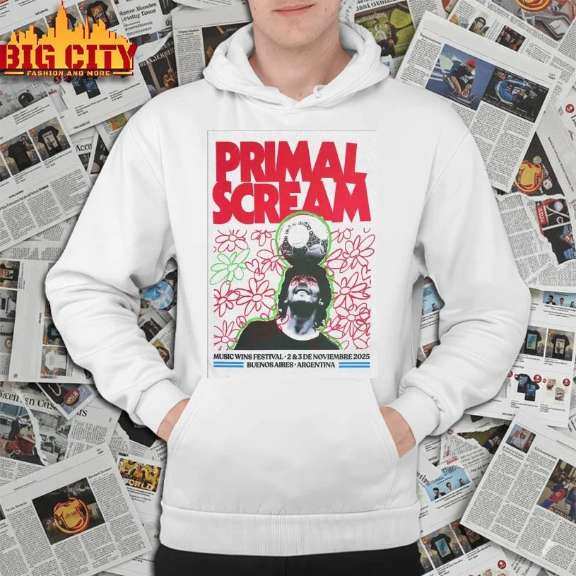 Primal Scream Nov 2-3 2025 Music Wins Festival Buenos Aires Argentina Poster shirt