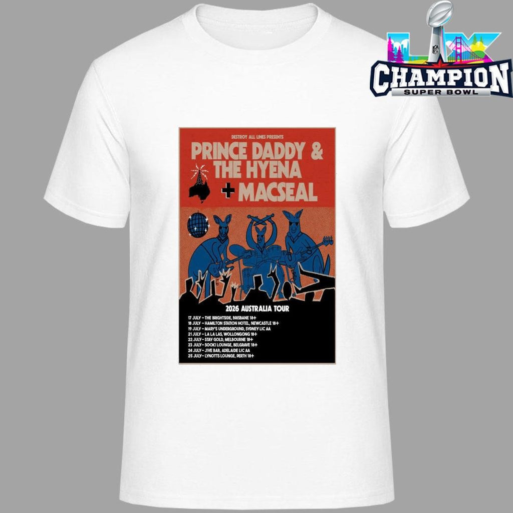 Prince Daddy And The Hyena Macseal 2026 Australia Tour Shirt