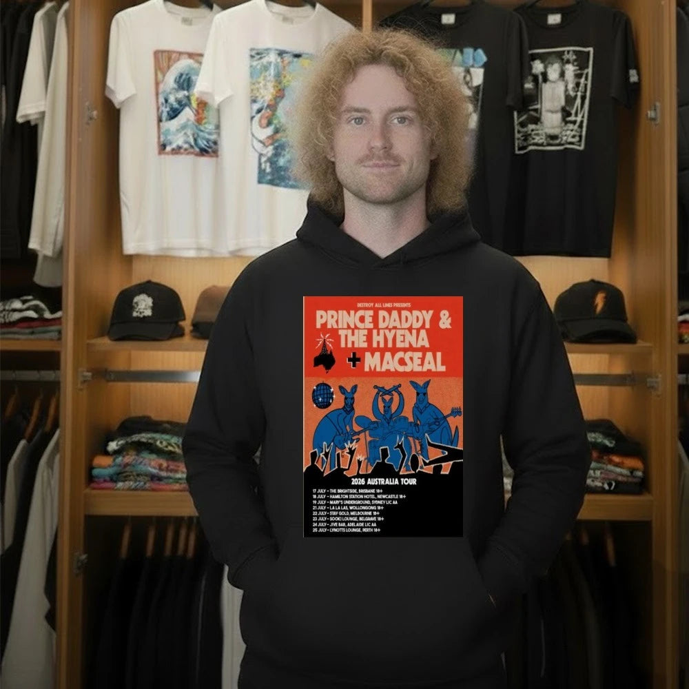 Prince Daddy &amp; The Hyena, Macseal 2026 Australia Tour Poster Shirt