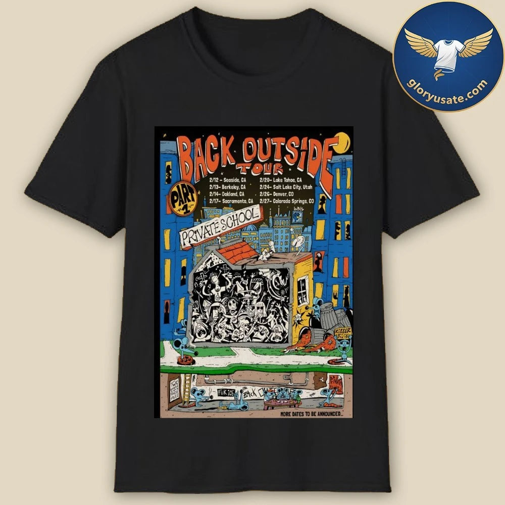 Private School Back Outside 2026 Tour Poster Shirt