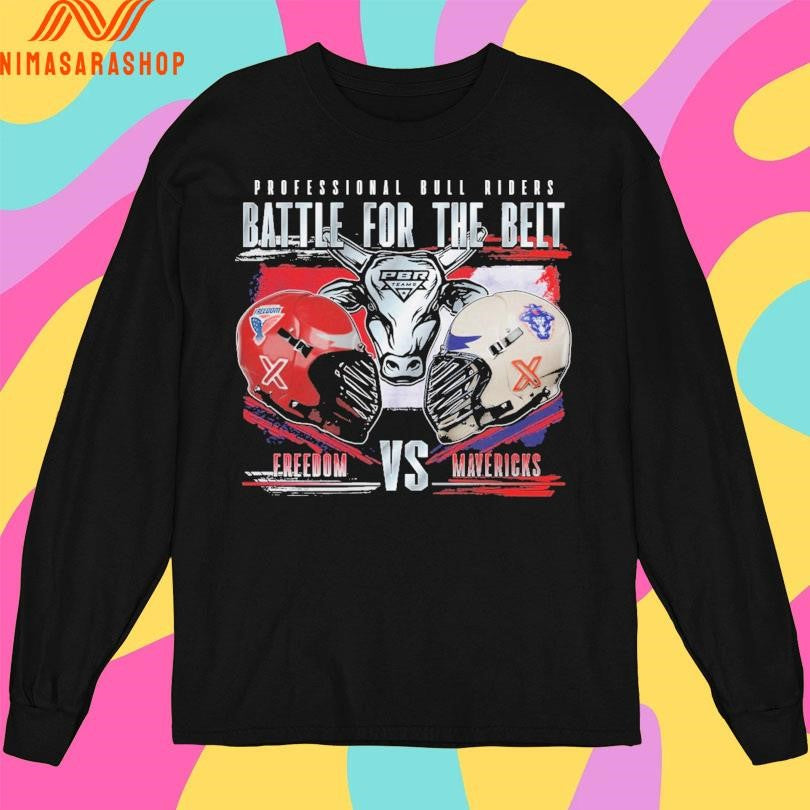 Professional Bull Riders Battle For The Belt Rivalry Freedom Vs Mavericks Shirts