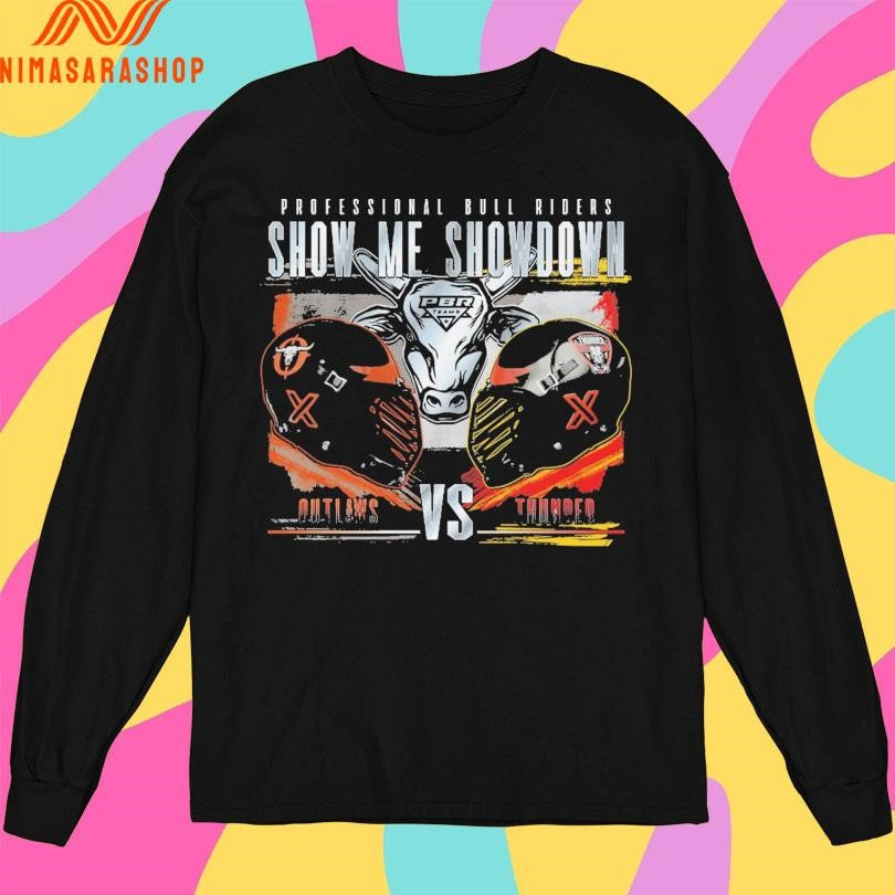 Professional Bull Riders Show Me Showdown Rivalry Outlaws Vs Thunder Shirts