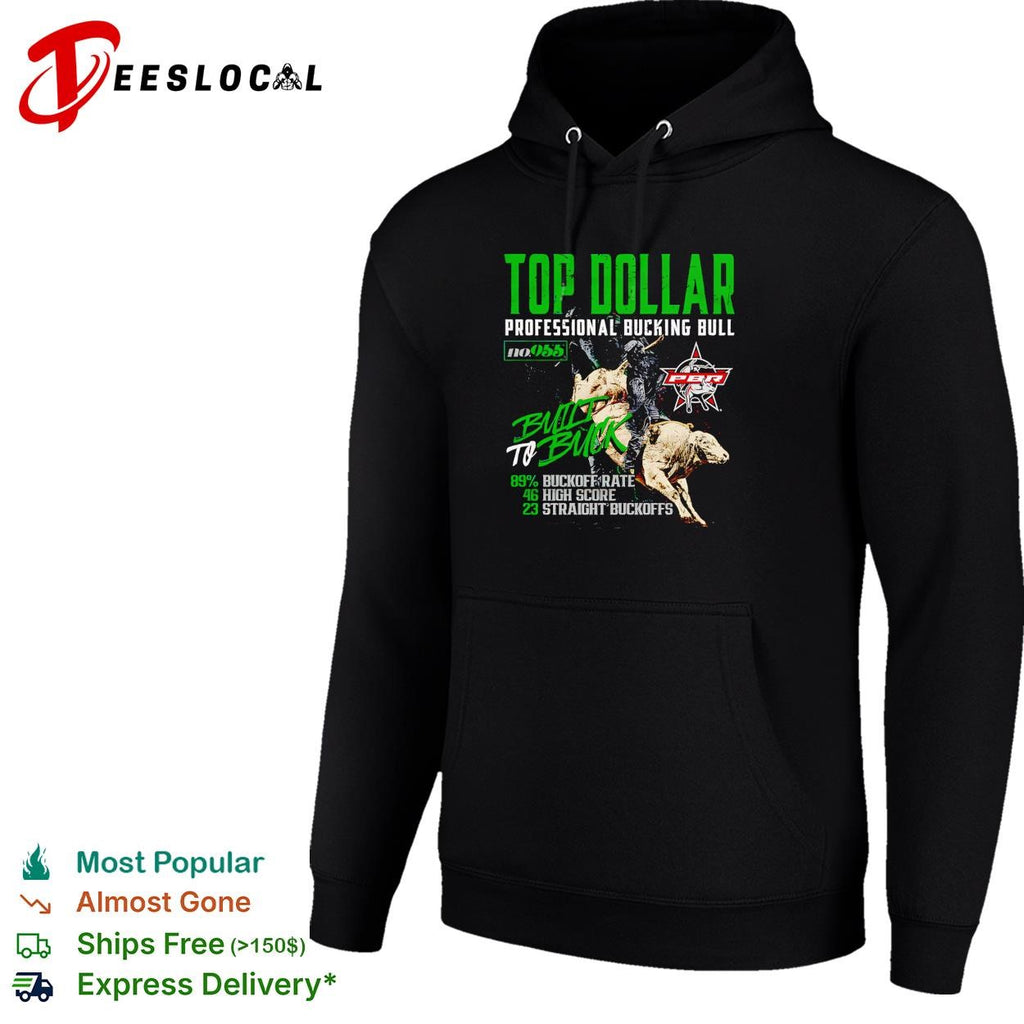 Professional Bull Riders Top Dollar bucking bull stats shirt