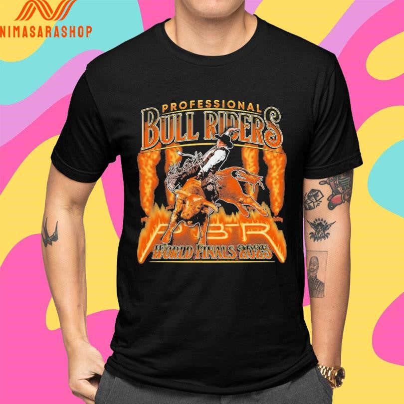 Professional Bull Riders World Finals 2025 Fire And Flames Shirts