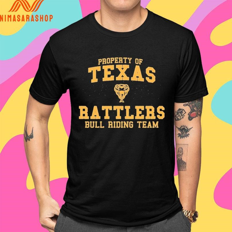 Property Of Texas Rattlers Bull Riding Team Shirts