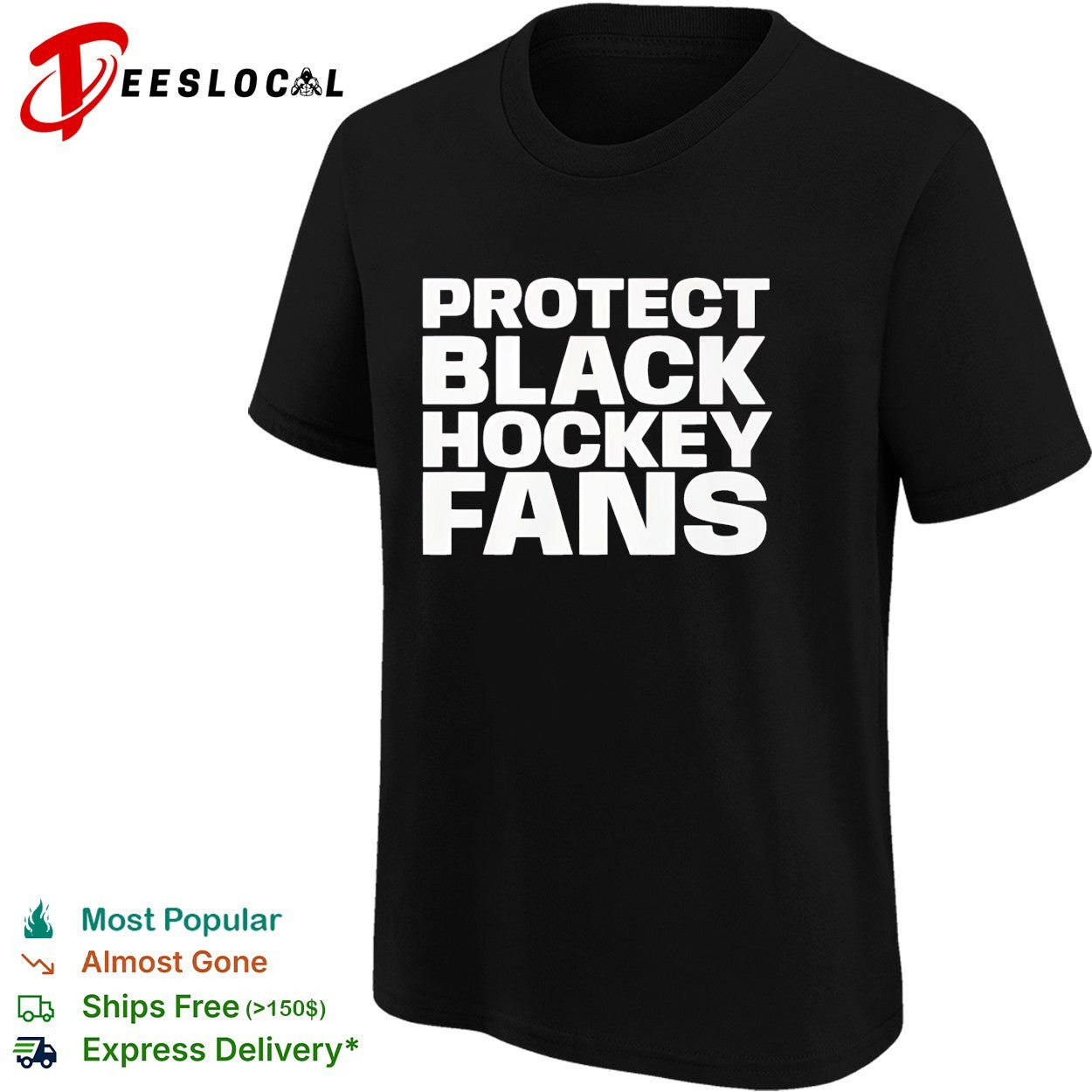 Protect black hockey fans shirt
