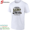 Proud Army Mom stronger braver prouder dog tags emblem art shirt