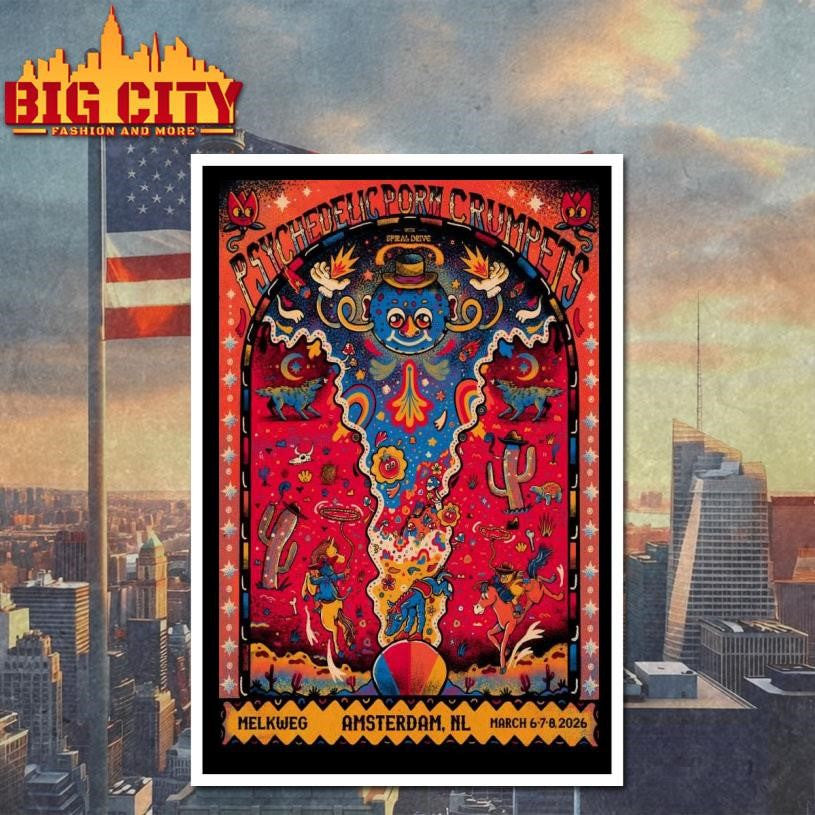Psychedelic Porn Crumpets Tour Amsterdam NL On Mar 6-8 2026 Poster Shirt