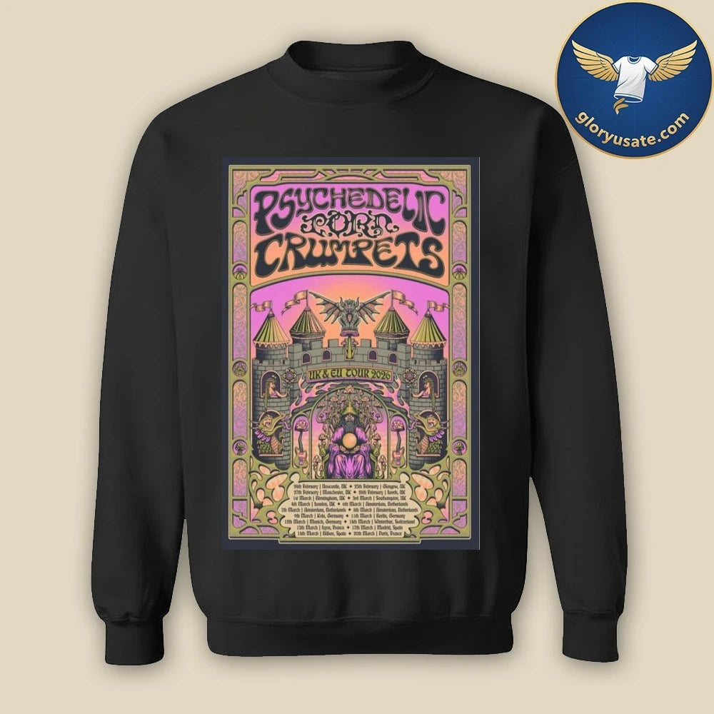 Psychedelic Porn Crumpets UK &amp; Europe Tour 2026 Poster Shirt